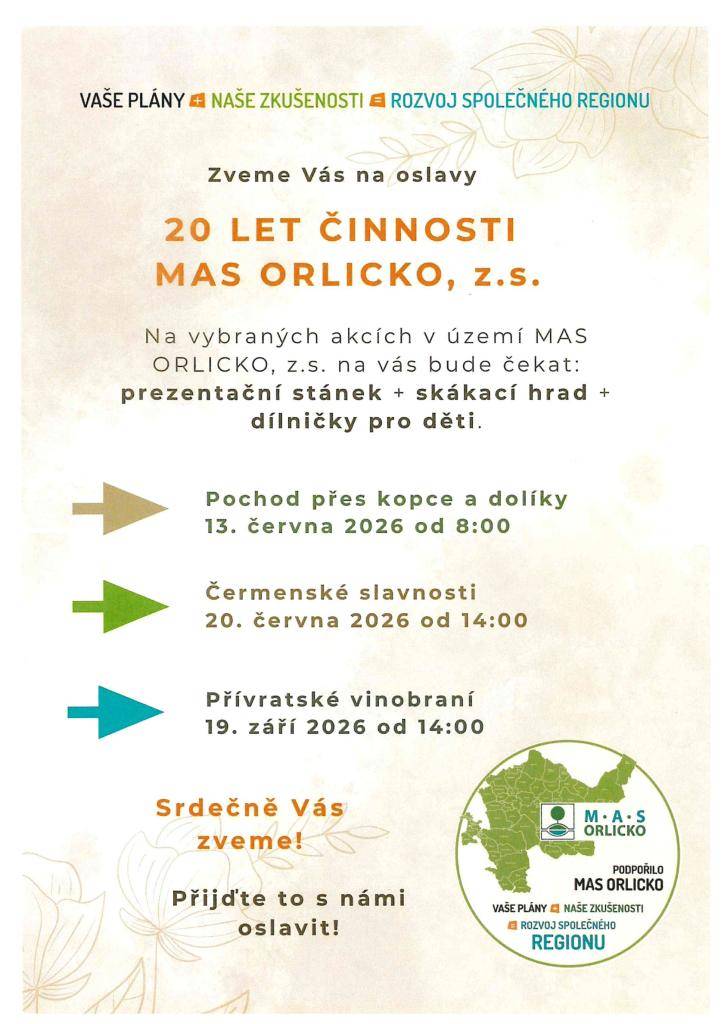 Pochod přes kopce a dolíky    Čermenské slavnosti     Přívratské vinobraní