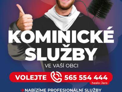Objednejte si svého kominíka včas na telefonním čísle 565 554 444 a řekněte heslo Jaro. Nebo navštivte stránky www.kominici.cz/objednavka kde vyplníte kontaktní formulář. Termíny domlouvají individuálně dle vaší potřeby a čistí i v sobotu. Více informací na www.kominici.cz/objednavka.