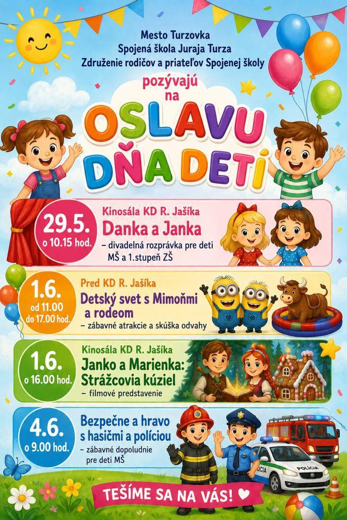 01.06.2026  11.00 hod. pred KD v Turzovke