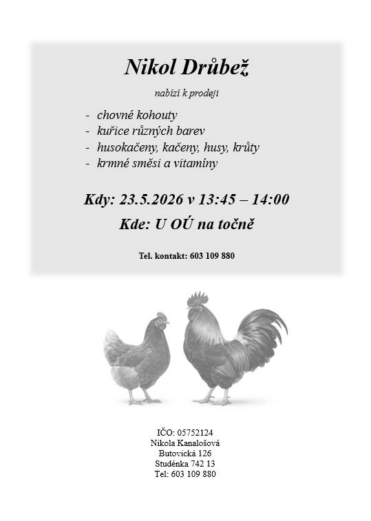 23.5.2026, v 13:45 - 14:00, u OÚ