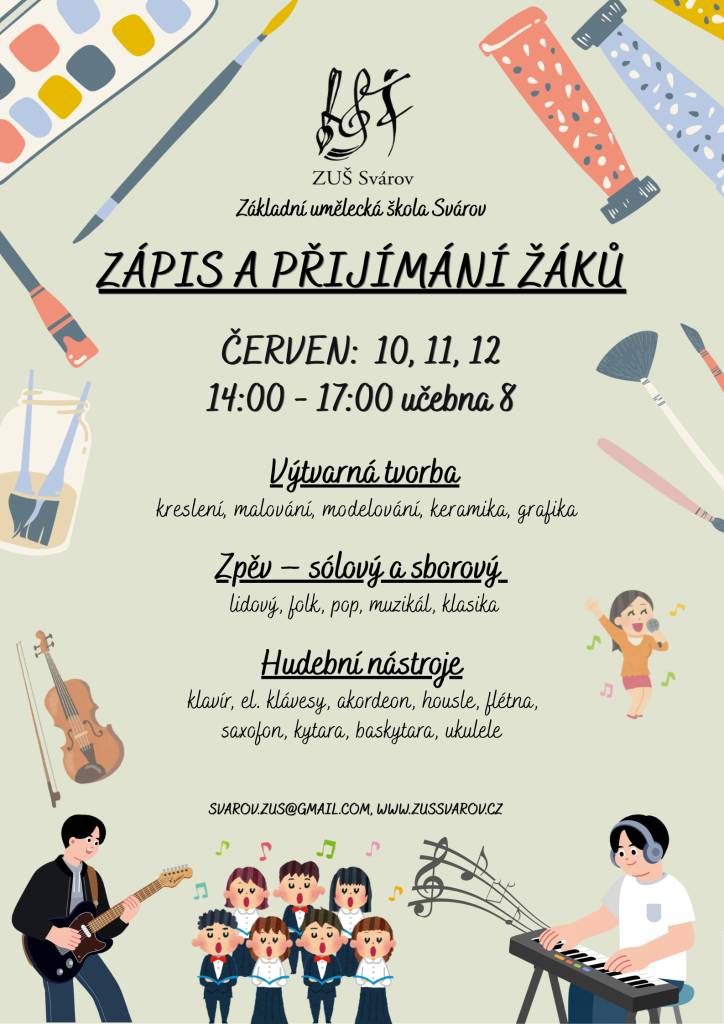 Zápis do ZUŠ Svárov