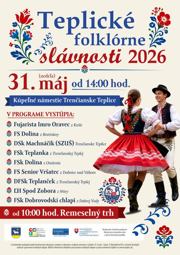 Kúpeľné námestie Trenčianske Teplice 31.máj 2026.
