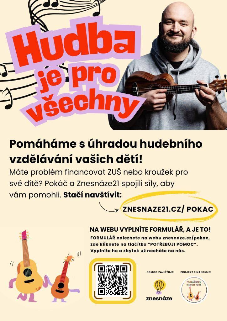 Možnost finanční podpory pro talentované děti, které milují hudbu!  - Nadační fond Znesnaze21 a projekt Hudba je pro všechny