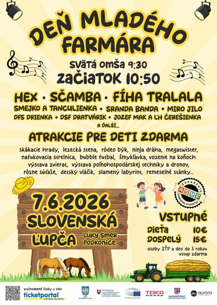 Deň mladého farmára v Slovenskej Ľupči dňa 7.6.2026.
