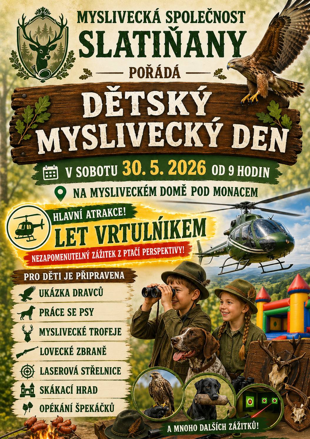 Nově program doplněn i o let vrtulníkem :-)