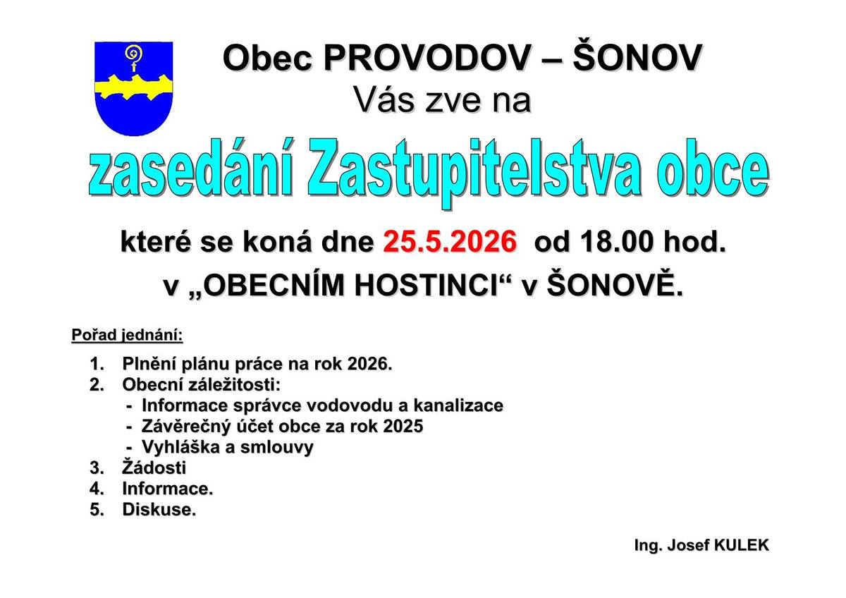 Vážení přátelé, přinášíme další květnové aktuality: 👉 pozvánku na zasedání zastupitelstva obce 👉 informace o železniční výluce 👉 pozvánku na tradiční pochod Václavice - Havlovice 👉 pozvánku na Food Art Festival na zámku Nové Město nad Metují 👉 pozvánku na výstavu fotokroužku ZŠ Malecí  👉 pozvánku na akci Den pro rodinu v Novém Městě nad Metují Přejeme pěkné květnové dny🌺. #obecprovodovsonov #aktuality