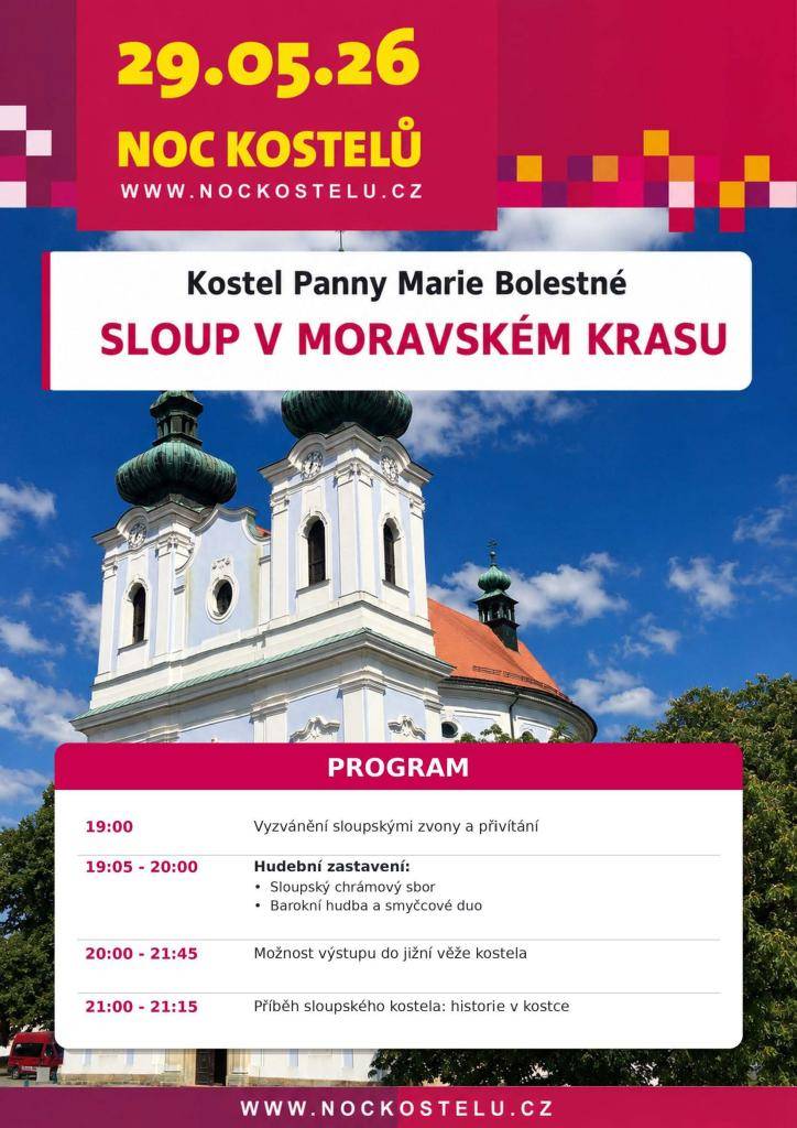 pátek 29. května 2026 v kostele Panny Marie Bolestné ve Sloupě od 19 hodi