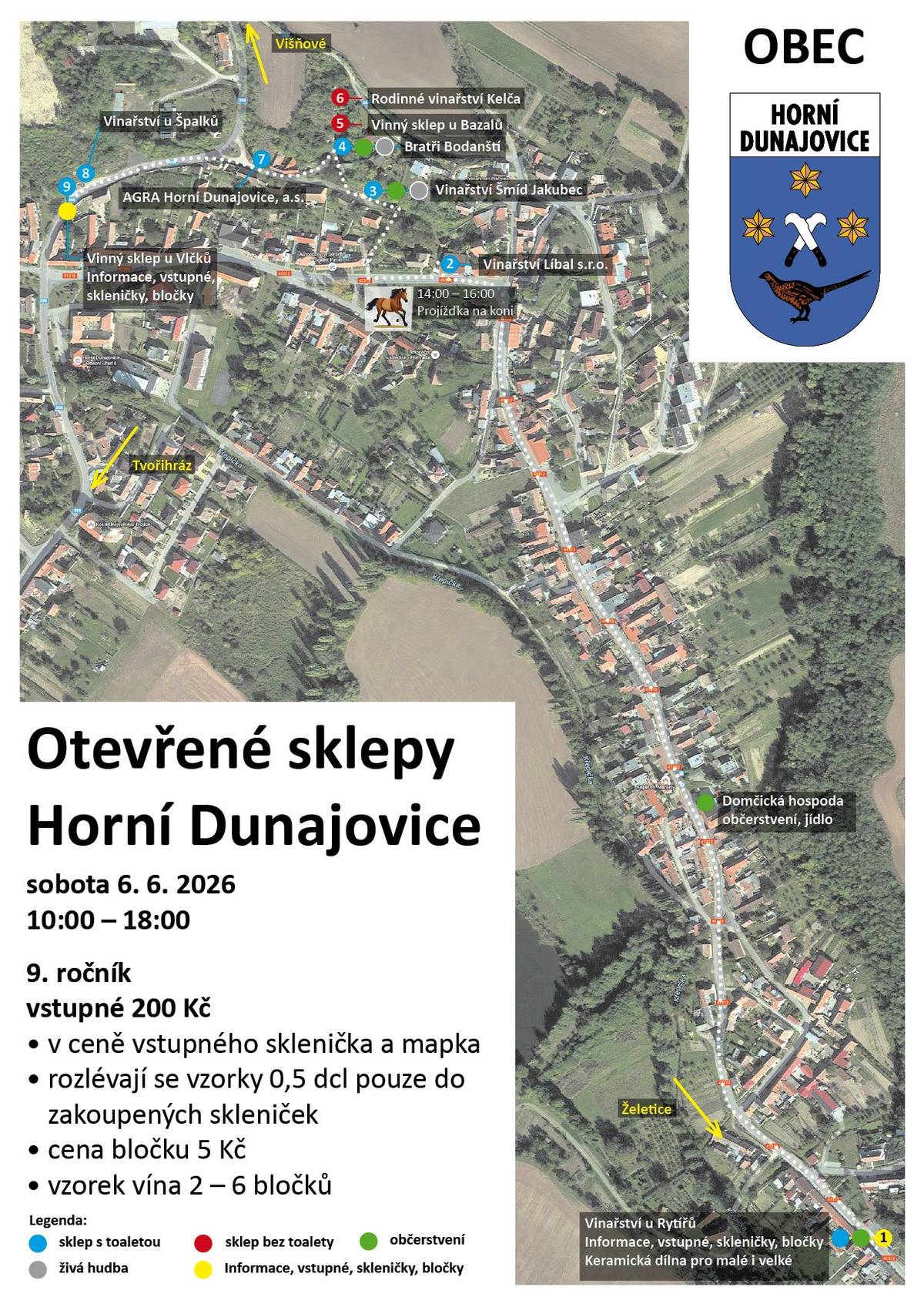 Chystáte se do Horních Dunajovic na ochutnávku vín? Tak pak se vám bude určitě hodit tahle mapka. 😉