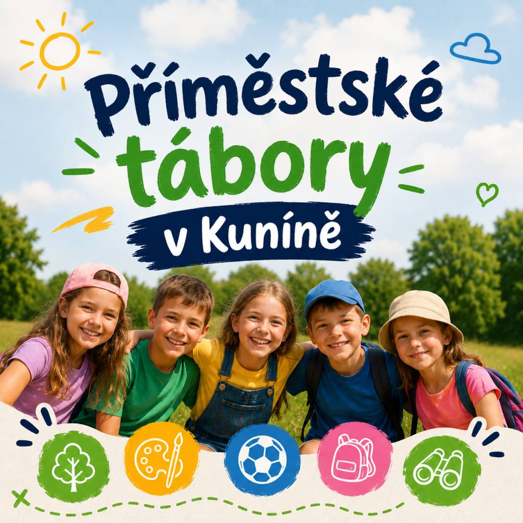 Léto v Kuníně bude patřit dětem, zábavě a dobrodružství! Během prázdnin zde proběhnou dva různé příměstské tábory v červencových i srpnových termínech. Více informací o programu, termínech a přihlášení naleznete na přiložených plakátech.