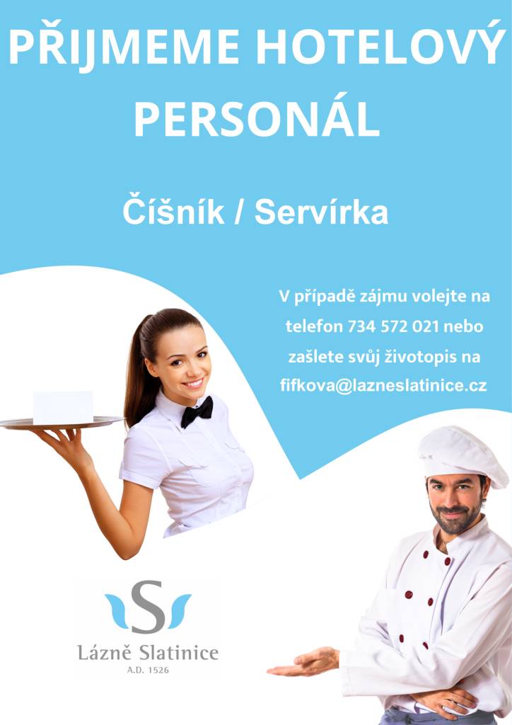 Nabídka volného pracovního místa číšník - servírka