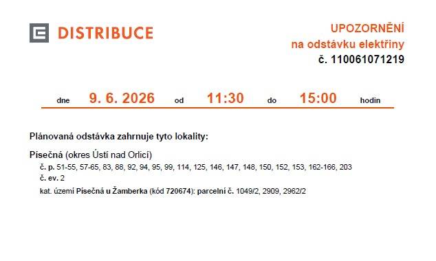 Odstávka elektřiny