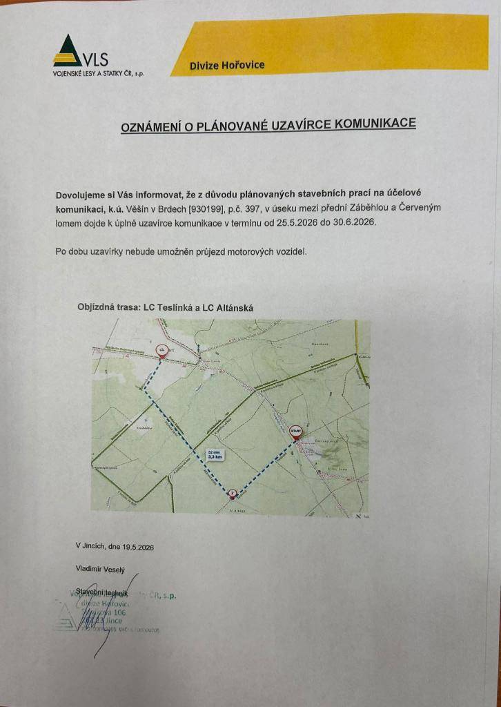 uzavírka komunikace
