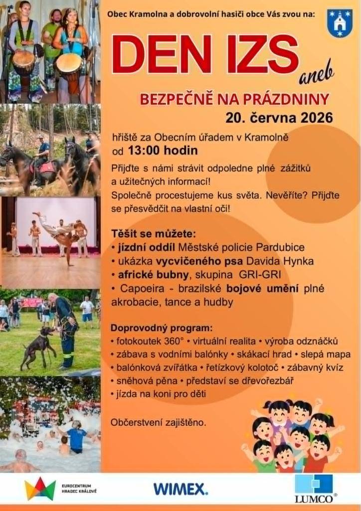 POZVÁNKA - DEN S IZS aneb BEZPEČNĚ NA PRÁZDNINY