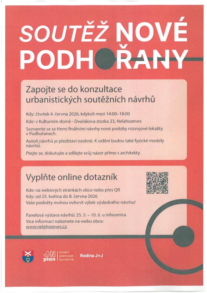 Kde: v Kulturním domě, Dvořákova stezka 23, Nelahozeves  Kdy: čtvrtek 4. června 2026, kdykoli mezi 14:00–18:00hod.