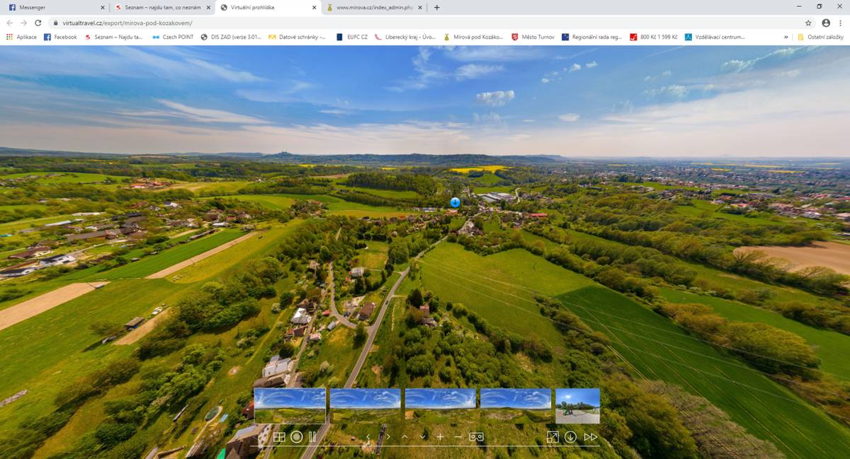 Virtuální prohlídka obce Mírová pod Kozákovem