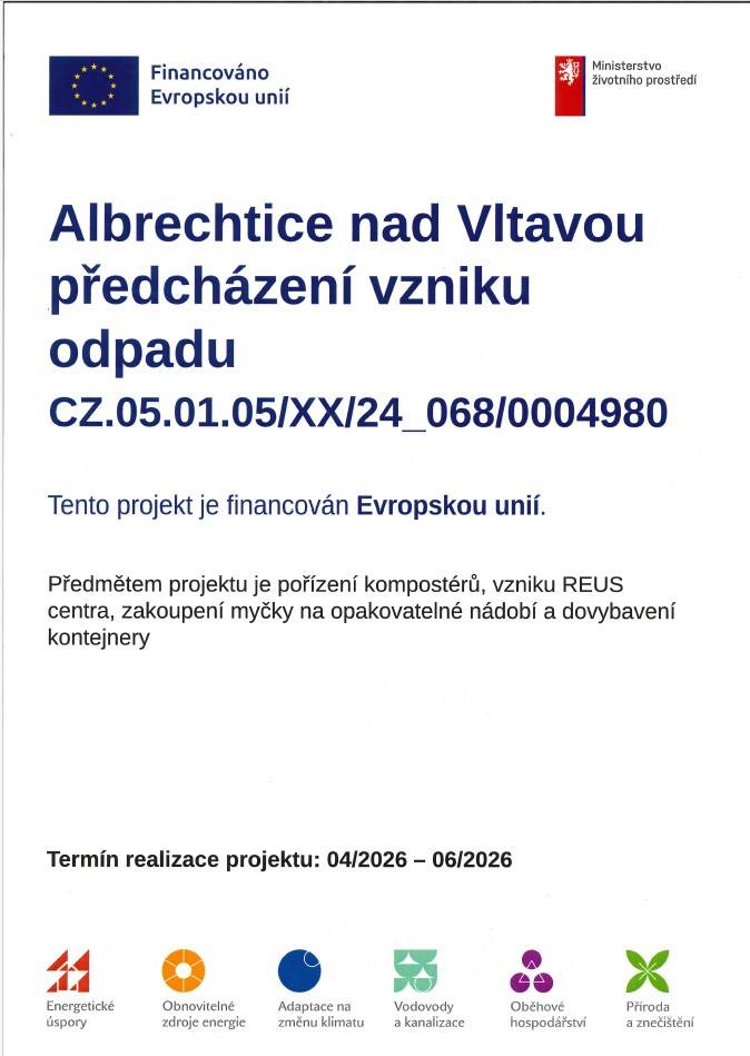 Albrechtice nad Vltavou předcházení vzniku odpadu