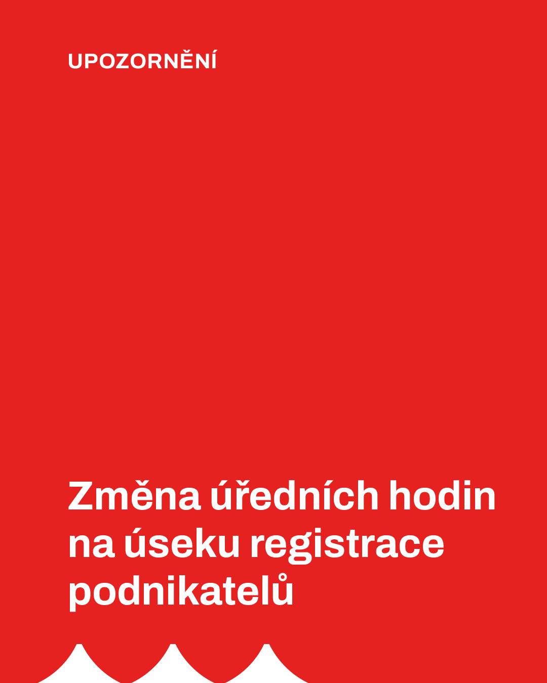 V pondělí 25. května bude z personálních důvodů uzavřen úsek registrace podnikatelů živnostenského úřadu mezi 15.00 - 17.00 hodinou.       V případě potřeby můžete využít jakýkoliv jiný živnostenský úřad či elektronickou formu podání.       Děkujeme za pochopení.