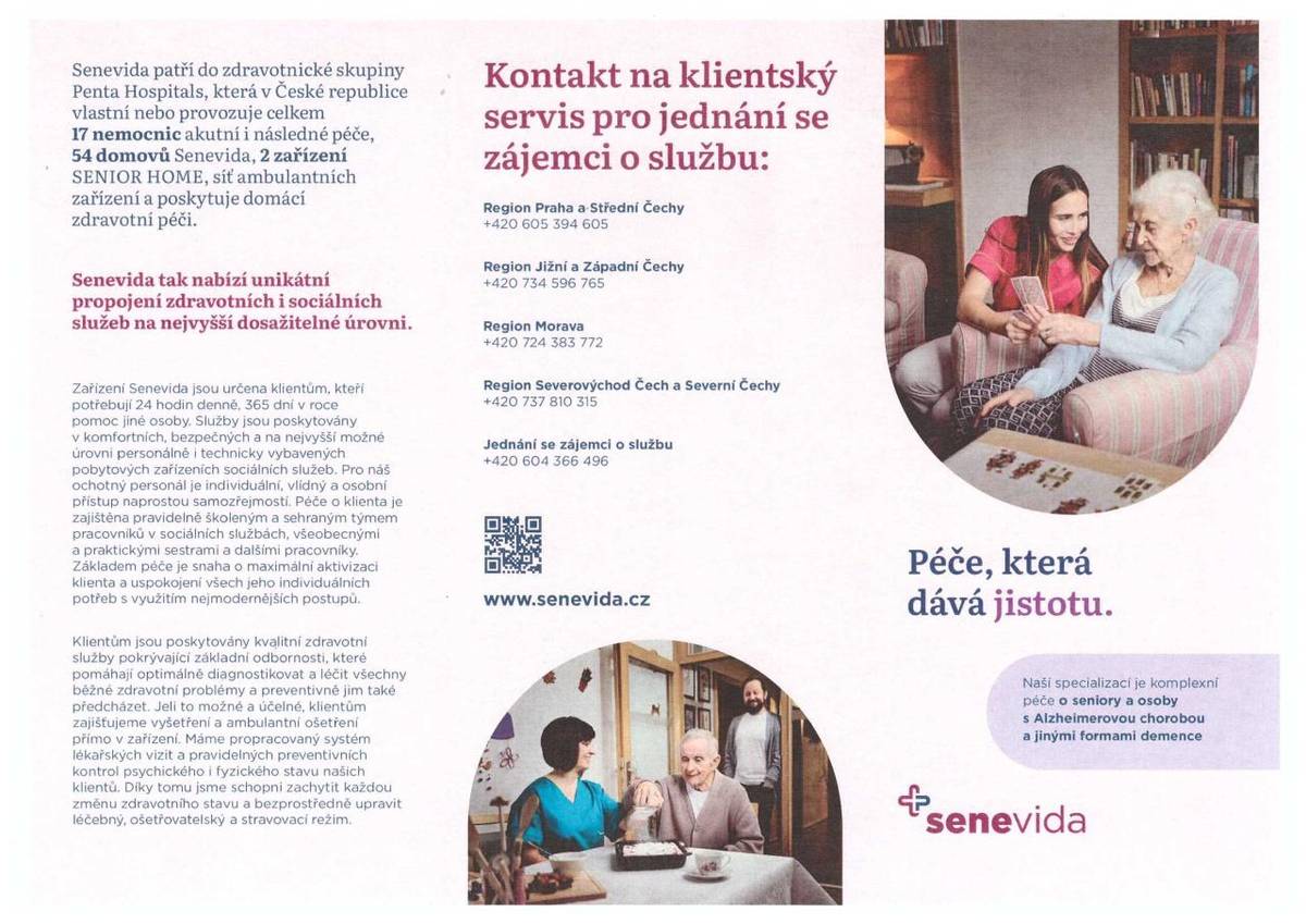 Kontakt na klientský servis pro jednání se zájemci o službu: 734 596 765