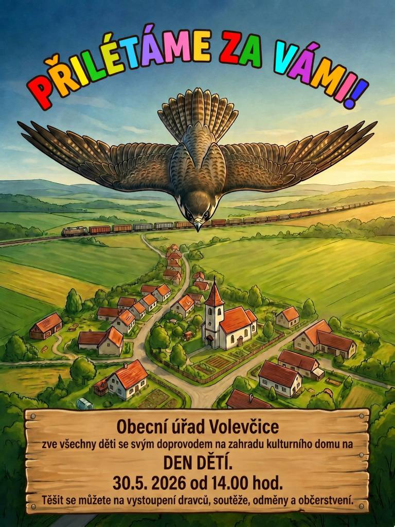 30. května 2026 od 14.00 hod. ve Volevčicích na zahradě kulturního domu