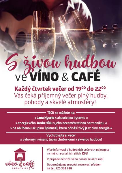Zveme Vás na posezení s živou hudbou na náměstí.