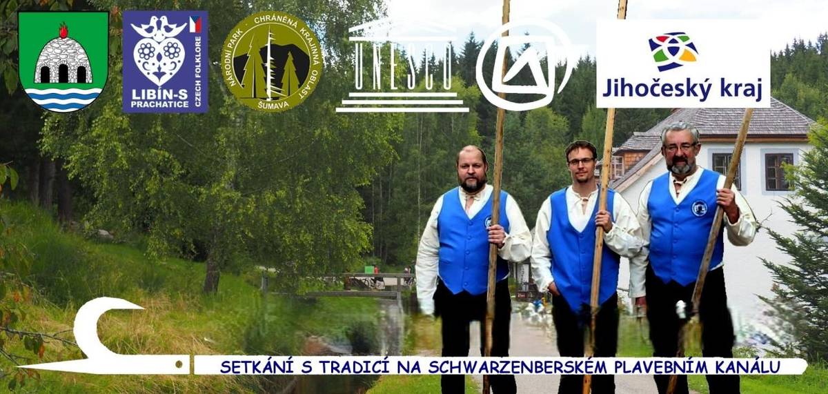 Ukázky plavení dřeva na Schwarzenberském plavebním kanálu