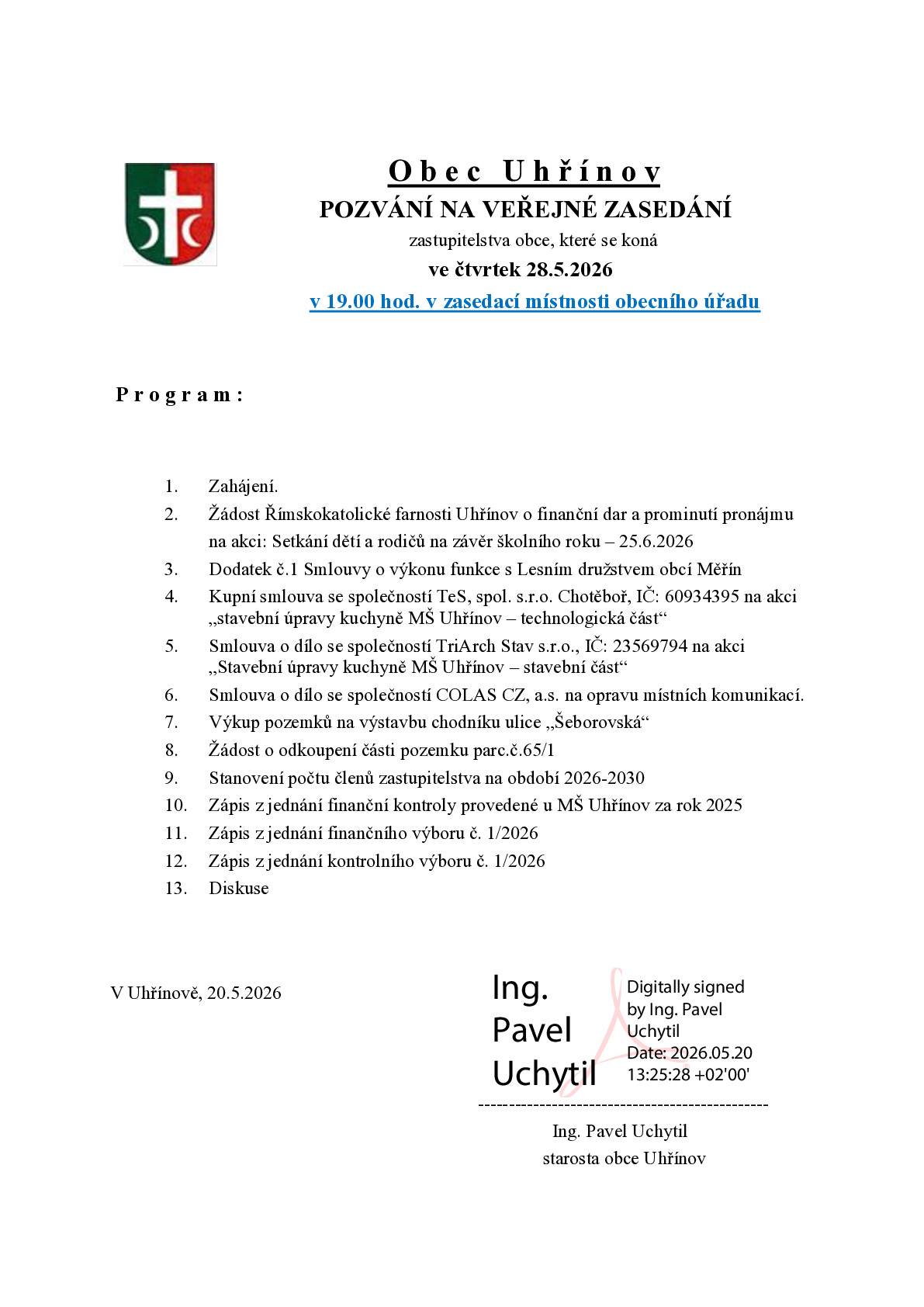 ve čtvrtek 28.5.2026 v 19hod