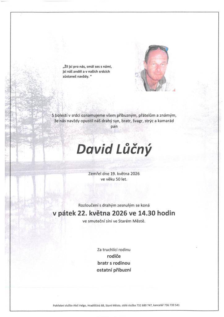 pan David Lůčný, 50 let