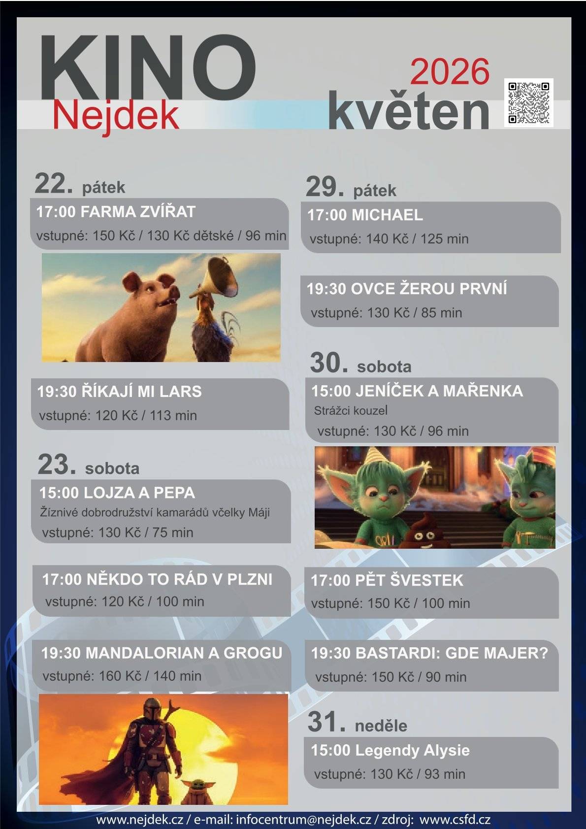 Kino Nejdek opět promítá