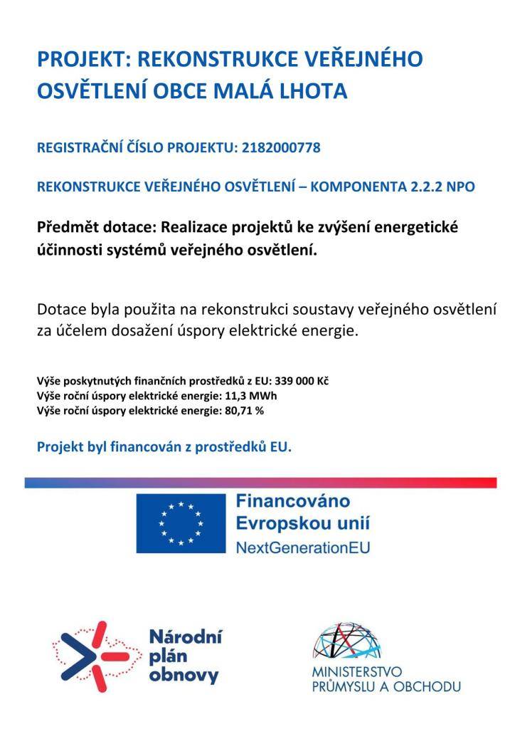 Rekonstrukci podpořila EU