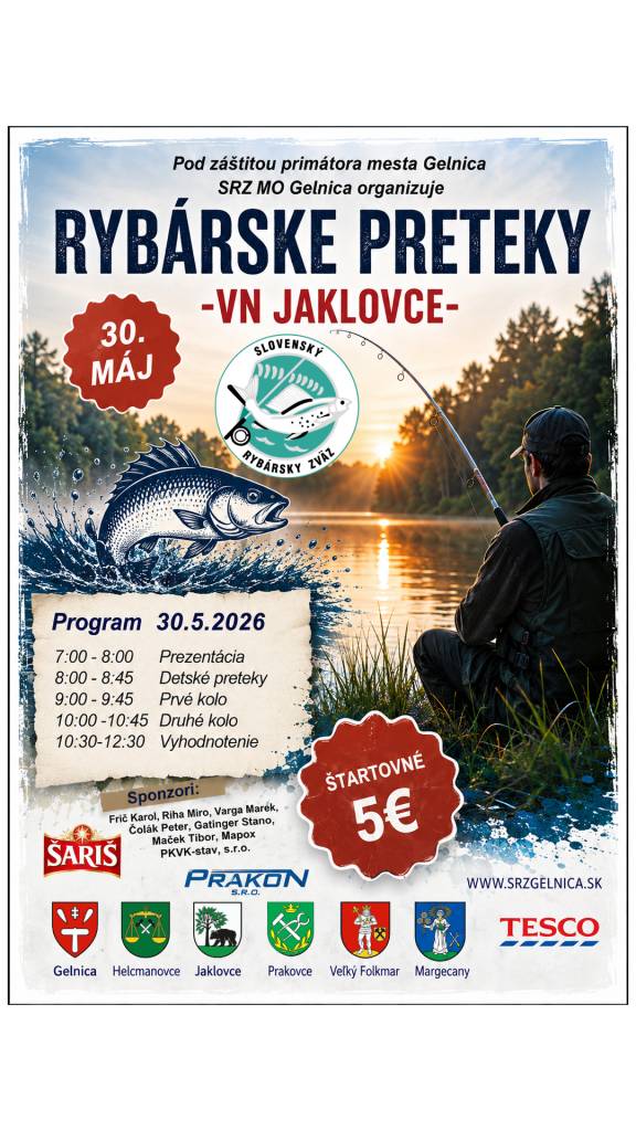 Rybárske preteky v Jaklovciach.