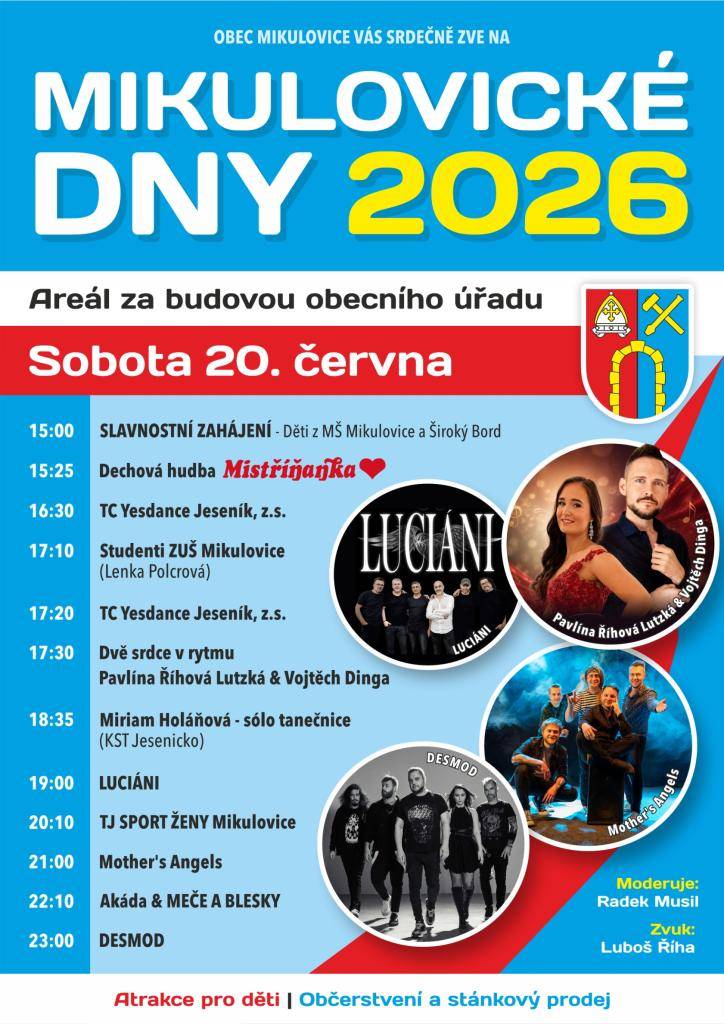 V sobotu 20. 06. 2026 se konají Mikulovické dny