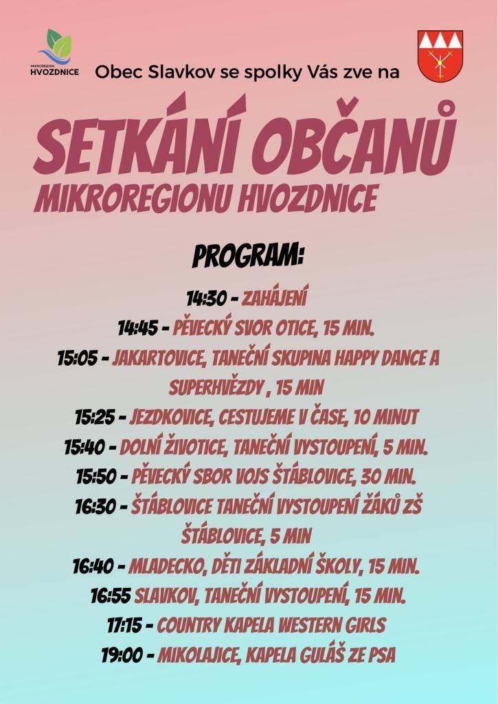 30.5.2026 od 14.30 hodin na hřišti u ZŠ ve Slavkově