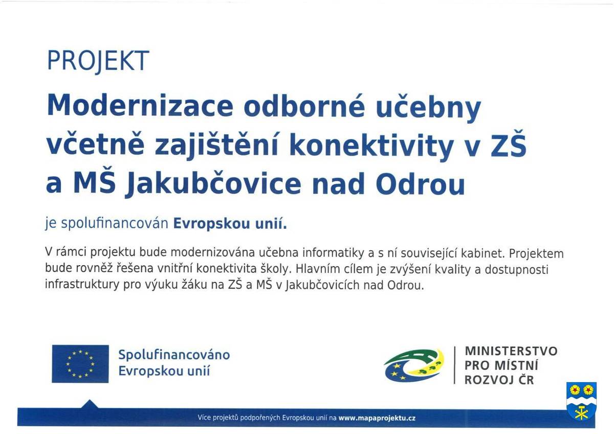 Akce byla finančně podpořena z prostředků Evropské unie, Ministerstva pro místní rozvoj, IROP, Registrační číslo: CZ.06.05.01/00/22_048/0004921.