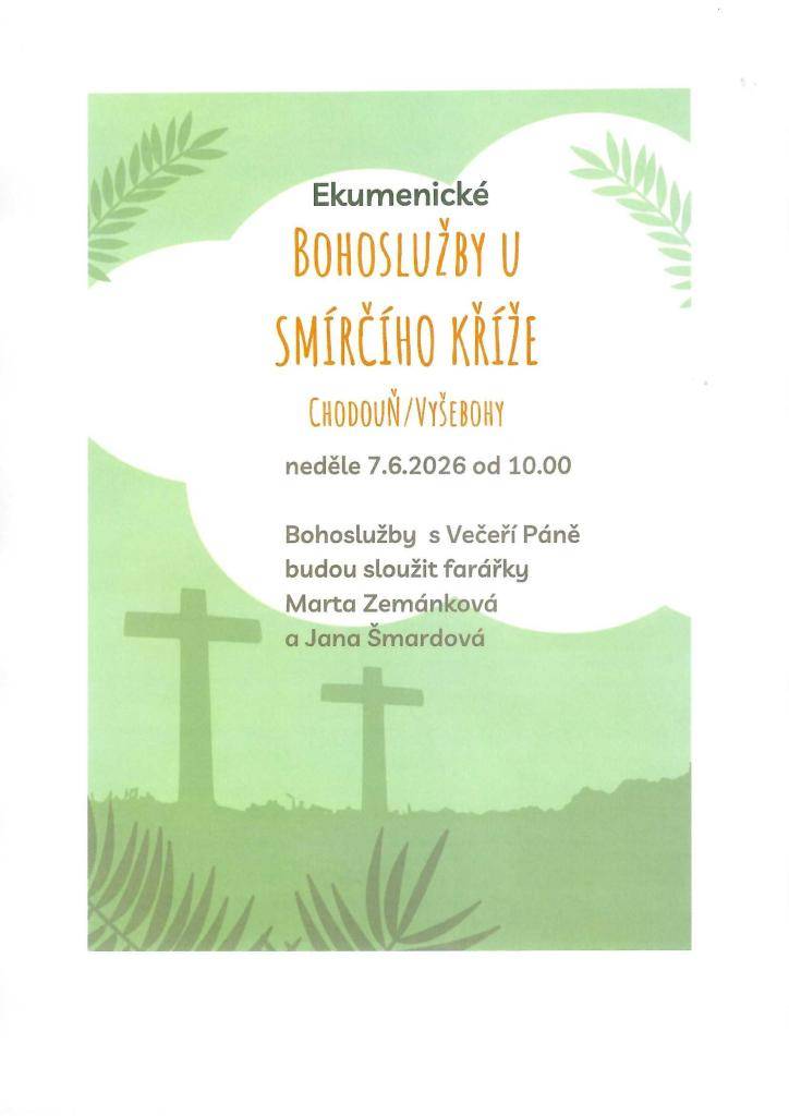 Ekumenické bohoslužby u Smírčího kříže v Chodouni