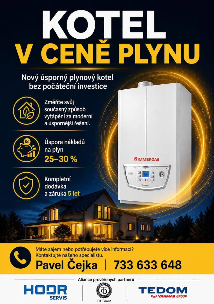 Zvažujete změnu vytápění? Nový úsporný plynový kotel představuje moderní a efektivní alternativu bez potřeby počáteční investice. Ušetřete na nákladech na plyn a využijte kompletní dodávku a záruku od prověřených partnerů.