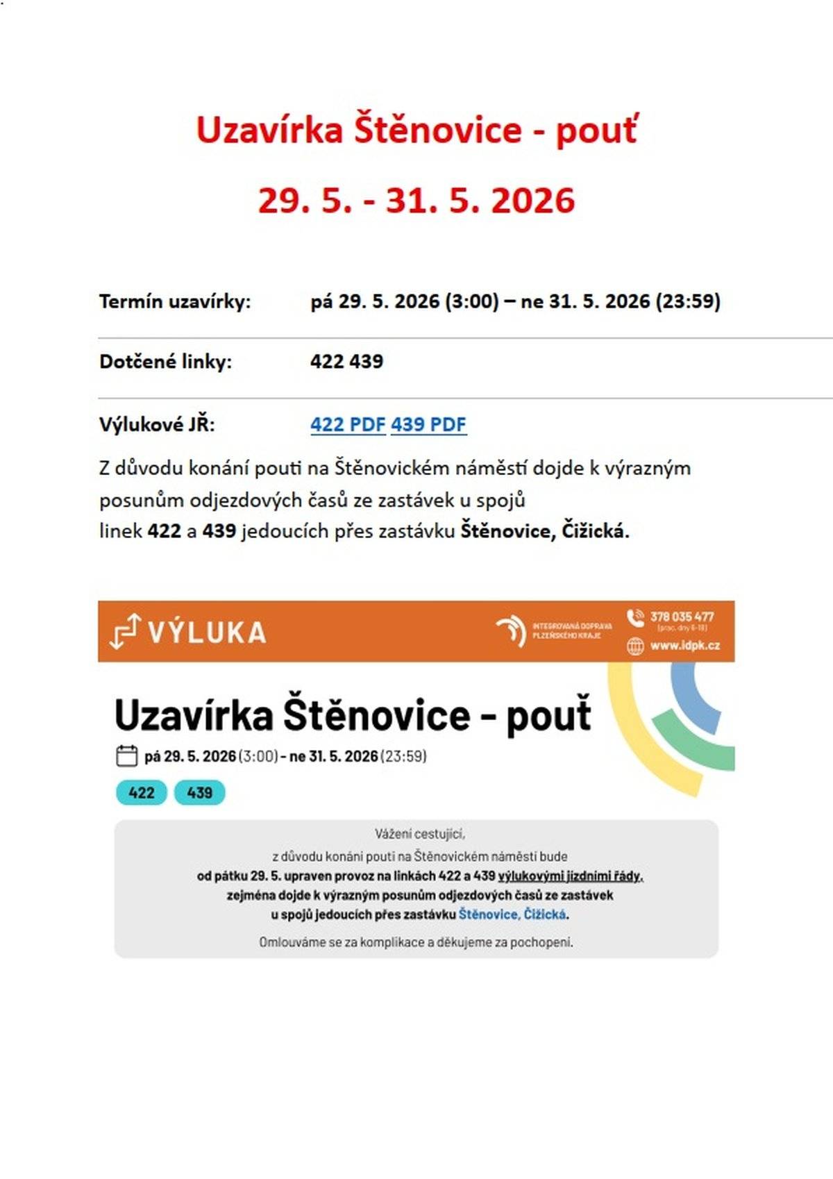 Úprava provozu