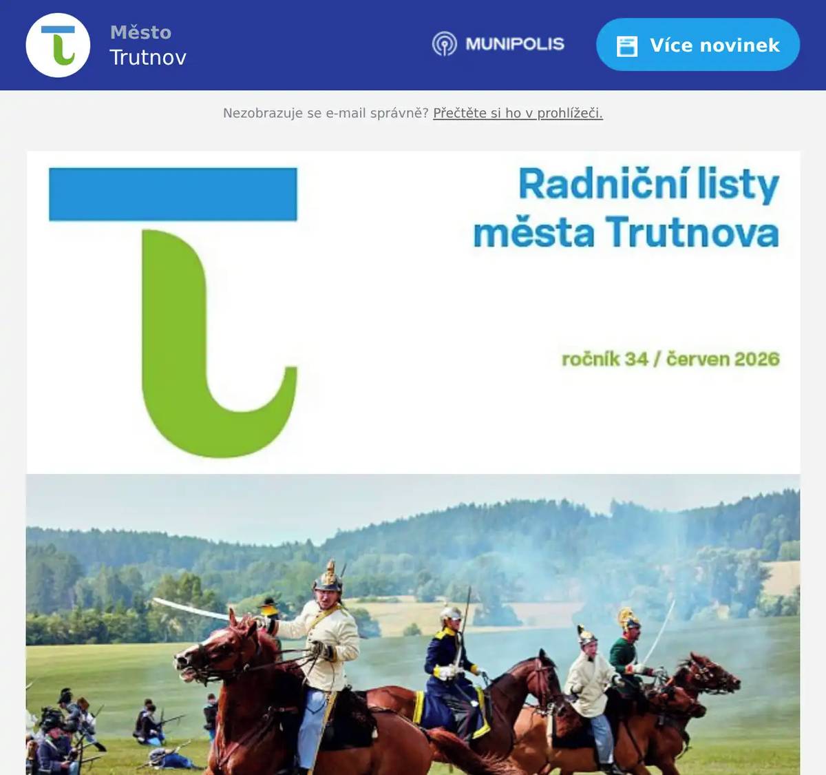V červnovém čísle najdete například: - Trutnovské školy chrání paniková tlačítka - Revitalizace Zelené Louky - Ukončení sběru podnětů ke změně Územního plánu Trutnova  