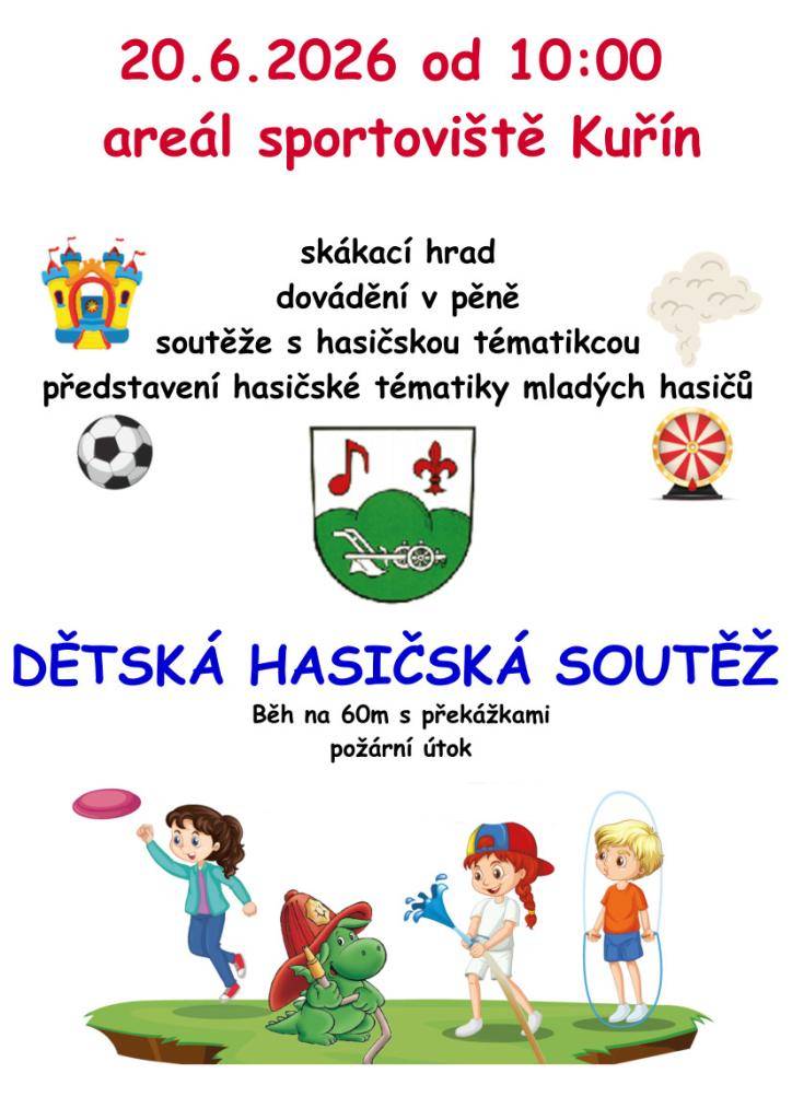 v sobotu 20. června 2026 od 10.00 na sportovišti Kuří