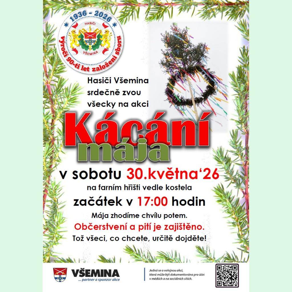 Na tuto jedinečnou událost Vás srdečně zve Sbor dobrovolných hasičů Všemina. (vk)