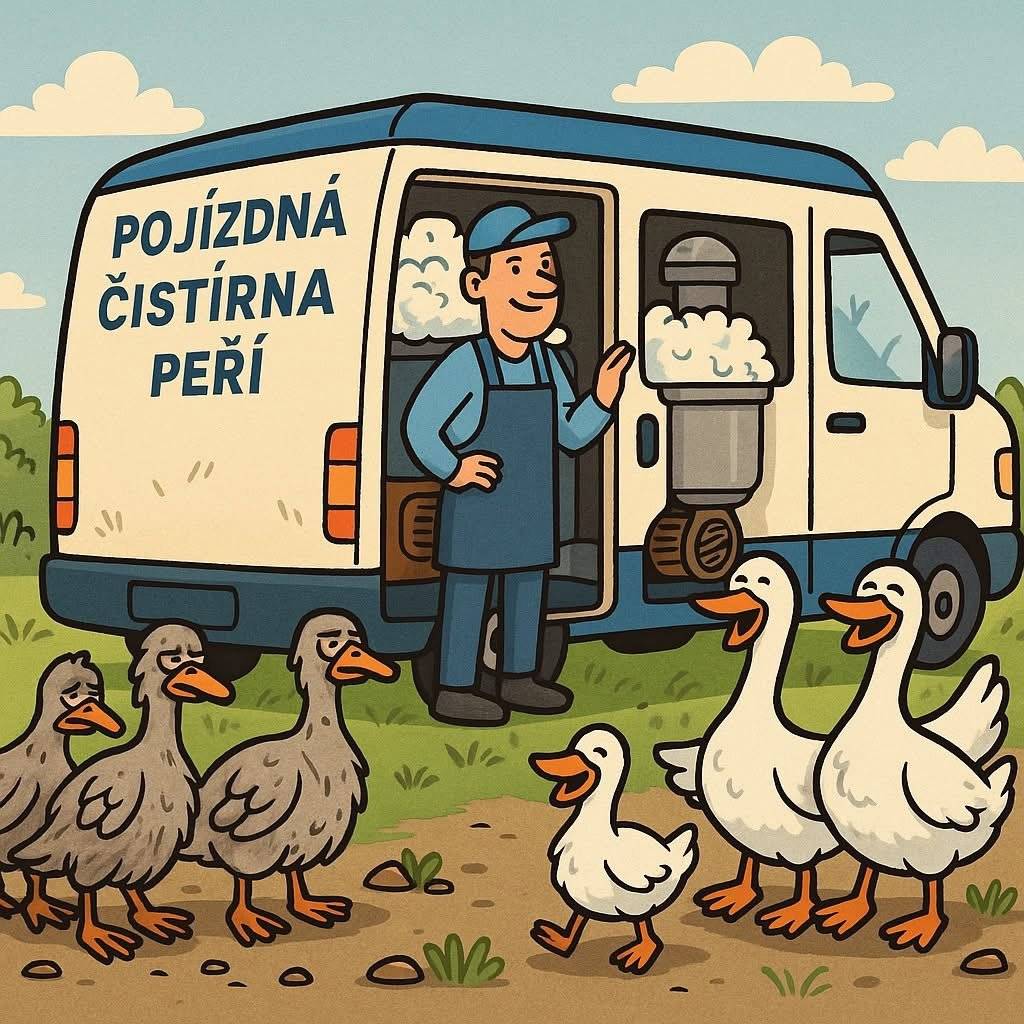 V pondělí dneska 25. Května od 13:00 do 18:00 bude před  sokolovnou stát pojízdná čistírna peří RETRO.  Na místě si můžete nechat na počkání vyčistit peří do peřín a polštářů, případně využít i další služby - například prodej sypkovin na nové deky a polštáře či výkup peří.   V pondělí dneska 25. Května od 13:00 do 18:00 bude před  sokolovnou stát pojízdná čistírna peří RETRO.  Na místě si můžete nechat na počkání vyčistit peří do peřín a polštářů, případně využít i další služby - například prodej sypkovin na nové deky a polštáře či výkup peří.