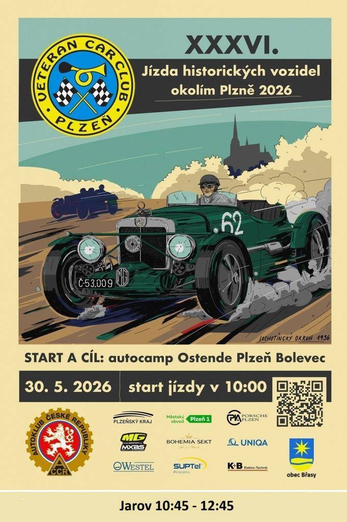 30. května 2026 v 10:45 hod. až 12:45 hod. na točně u autobusové zastávky v Jarově.