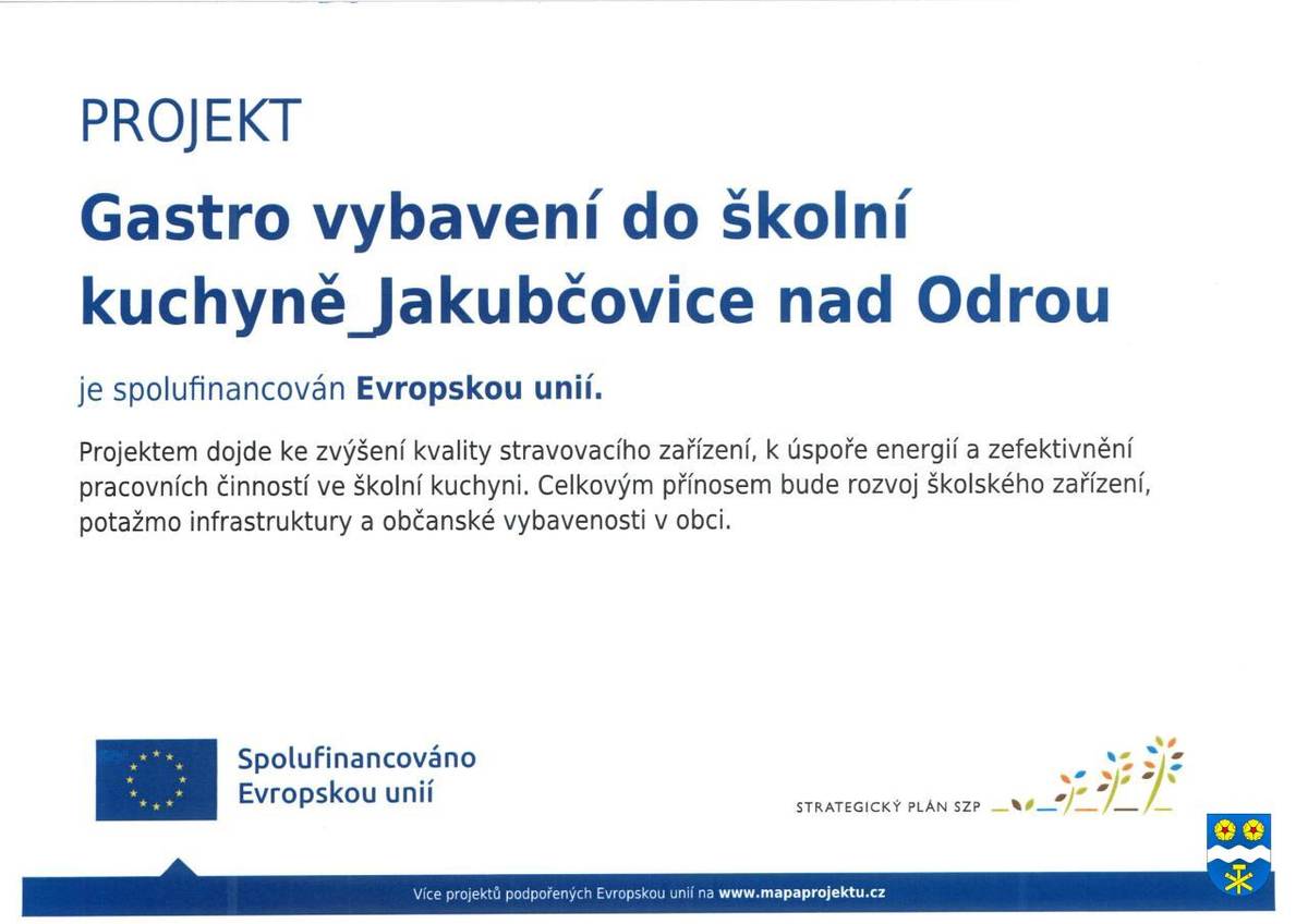 Registrační číslo: 24/001/52775/705/006480  Projekt je spolufinancován z finančních prostředků EU.