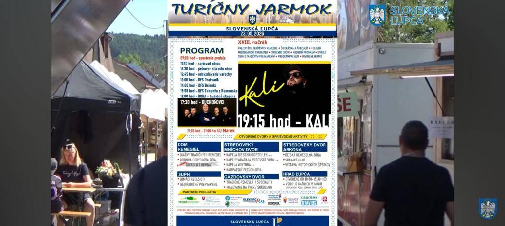 Prinášame vám video z podujatia Turíčny jarmok 2026. Ďakujeme všetkým návštevníkom, účinkujúcim aj organizátorom za krásnu atmosféru a príjemne strávený deň plný tradícií, hudby a dobrej nálady.  Video si môžete pozrieť tu: https://youtu.be/vUmvTozlHuM?is=C28VhRWHxmVSHHyIhr ukázať príspevok na a href="https://www.facebook.com/576136354517748/posts/1589057893225584"b style="color: blue;"Facebook Obec Slovenská Ľupča/b/a img src="https://data.slovenskalupca.sk/_pocitadlo_titulka.php?id=be483e548084965a1c3663f7cb9d04ef"