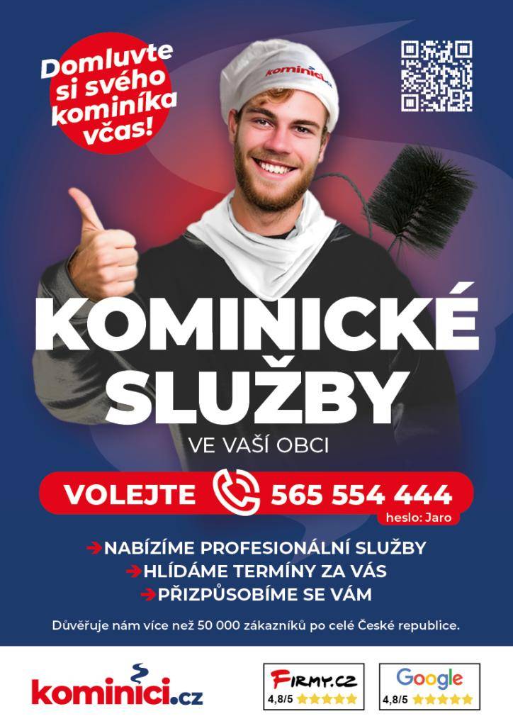 Nabídka kominických služeb pro občany.