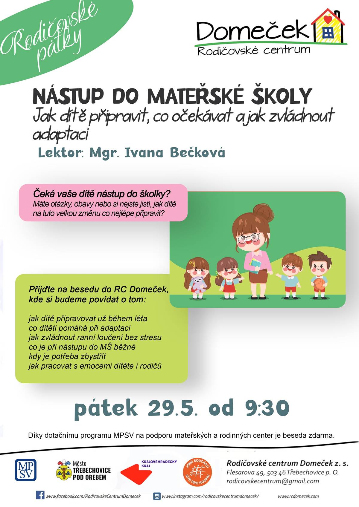 Rodičovský pátek v RC Domeček