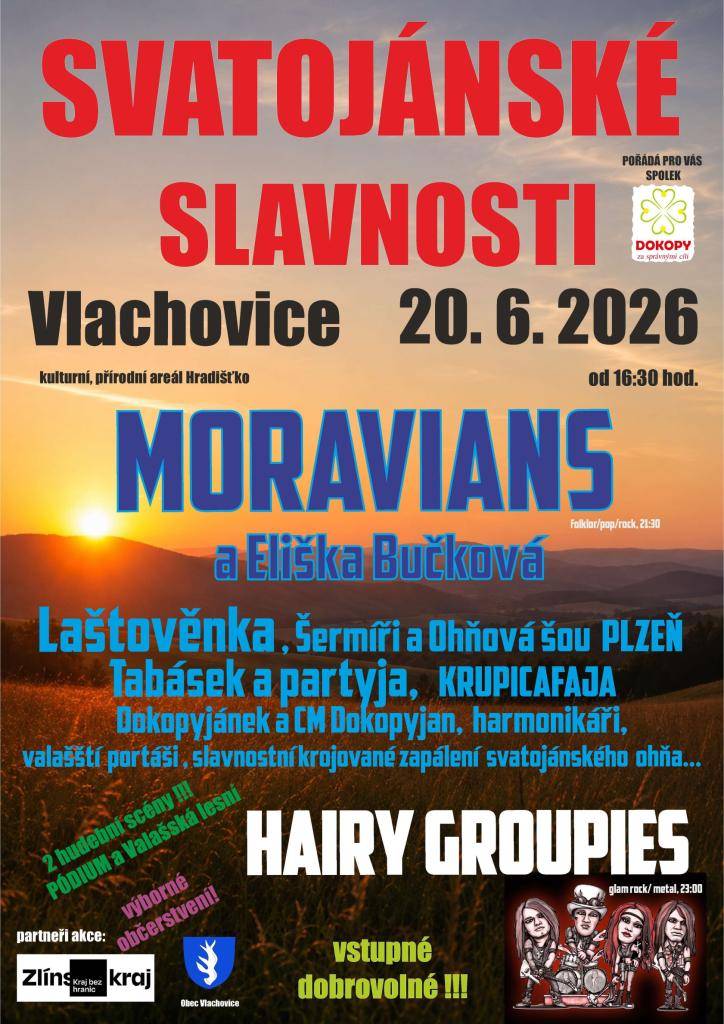 I letos se můžete těšit na Svatojánské slavnosti na Hradišťku. Tato tradiční akce spojuje kvalitní hudbu, folklor, valašské tradice a originální atmosféru.
