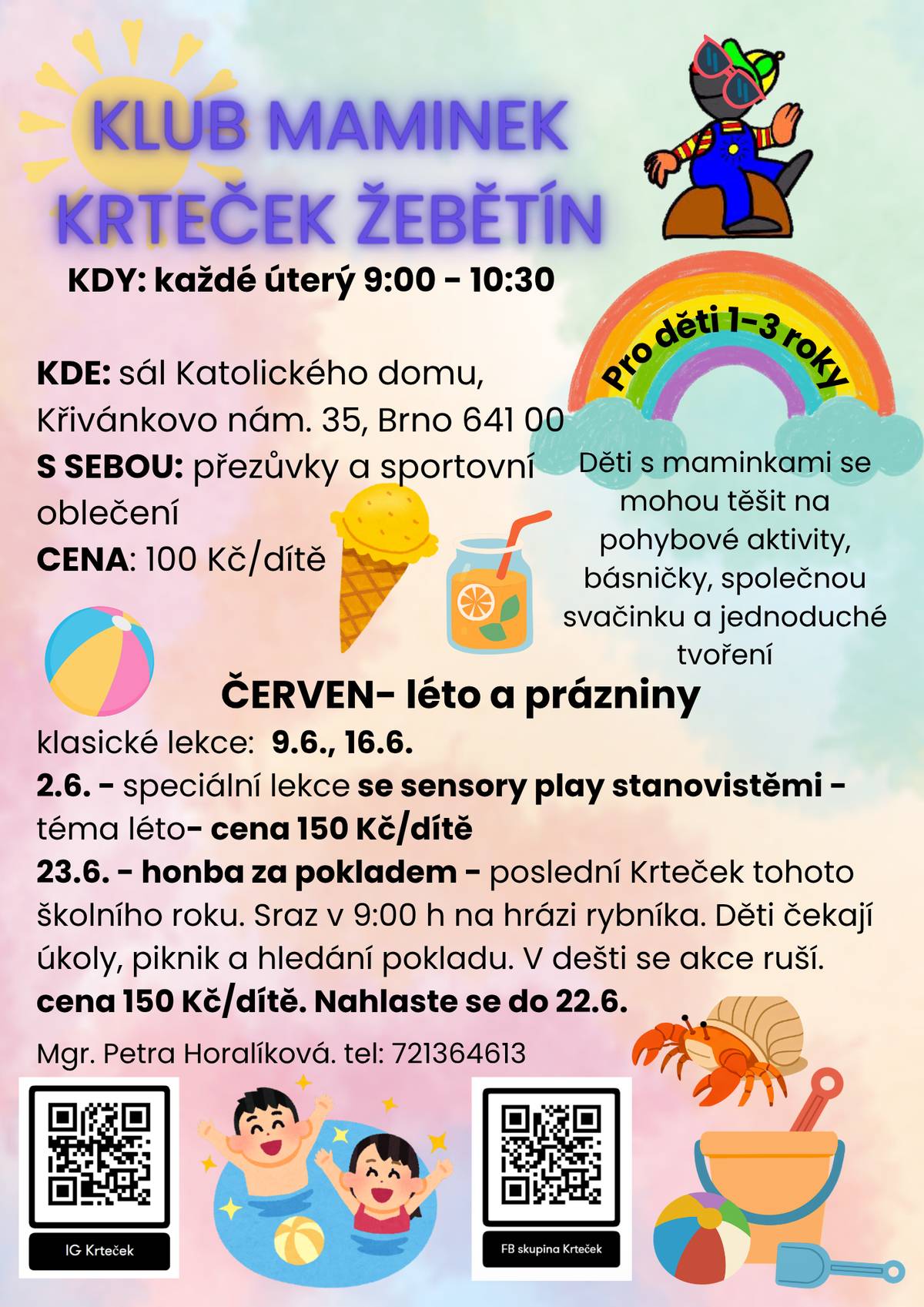 Krteček si pro vás připravil program také na červen...