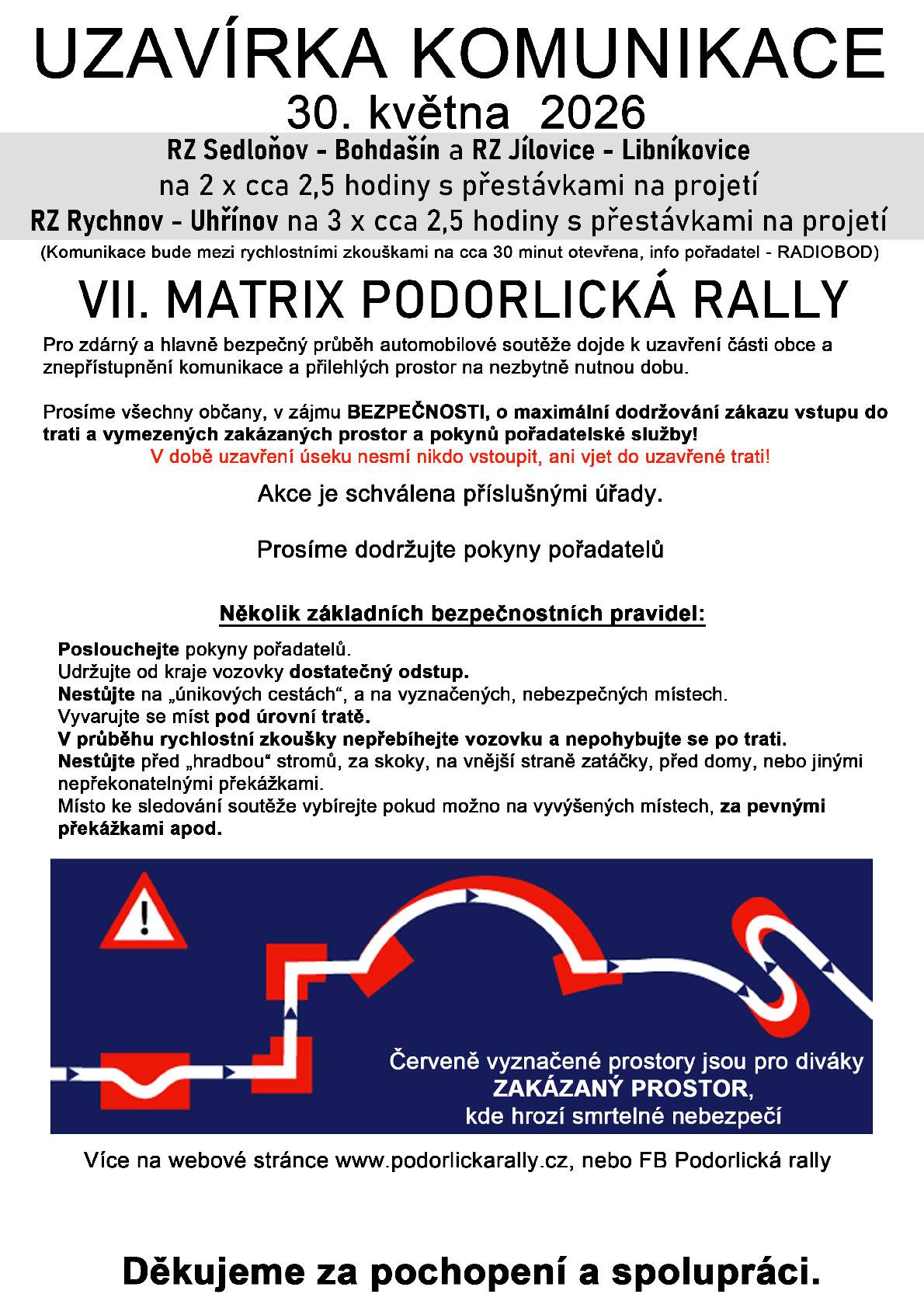 Uzavírka komunikace 30.5.2026