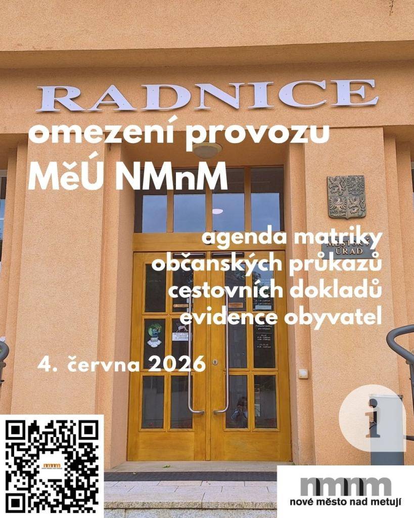 agenda matriky, občanských průkazů, cestovních dokladů a evidence obyvatel  4. června 2026