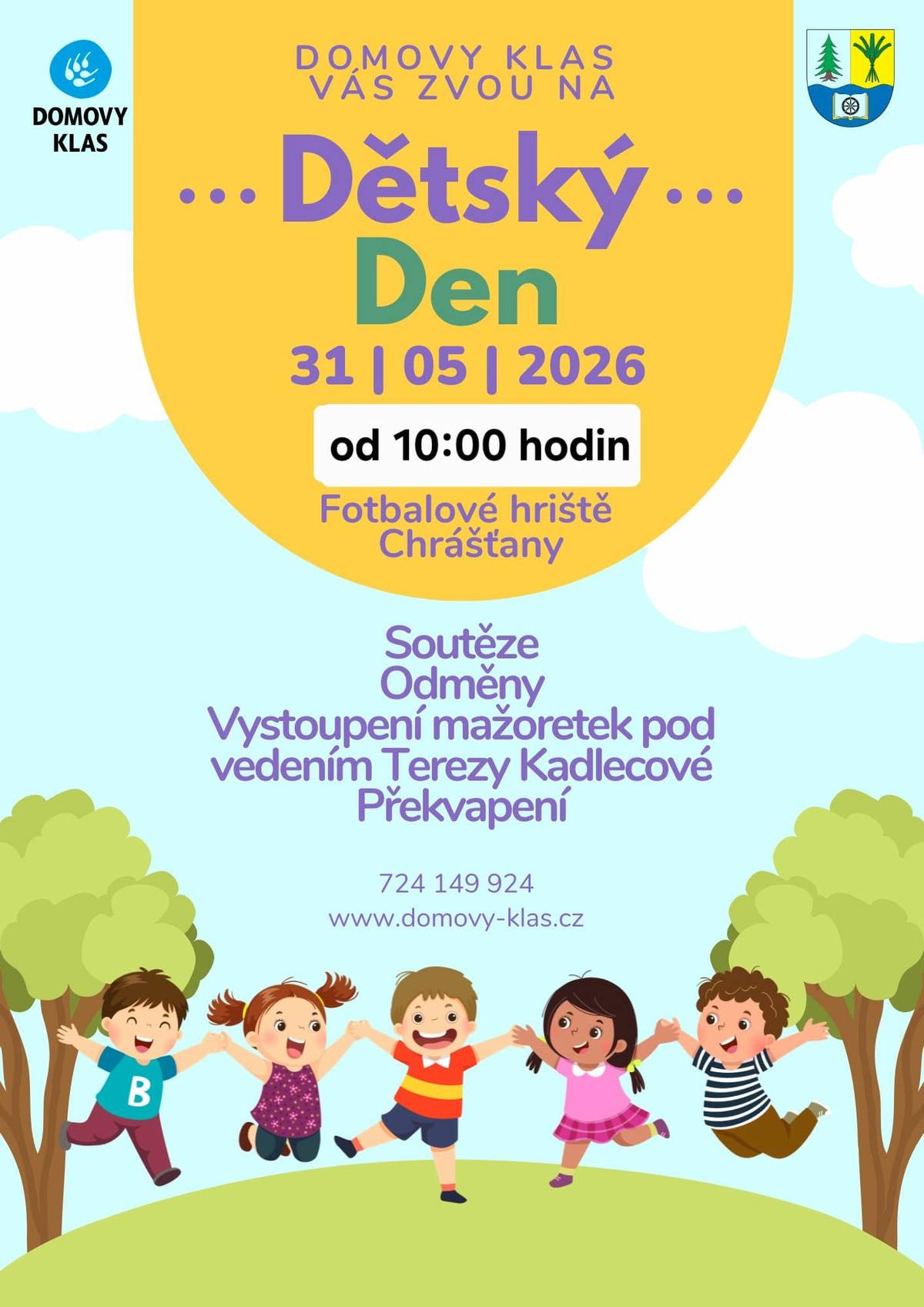 Vzhledem k předpovědi počasí se akce přesouvá na 10:00 hod. Těšíme se na všechny děti!